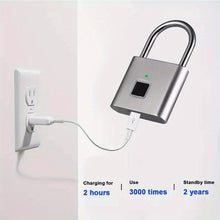 Load image into Gallery viewer, 1pc Mini Smart Fingerprint Padlock, Security Door Lock, Antitheft Keyless USB Rechargeable Lock For Suitcase Luggage