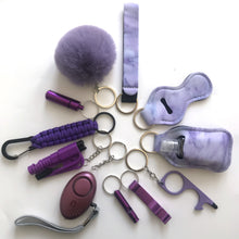 Load image into Gallery viewer, 12pcs Safety Keychain Full Set, Self Defense Security Keychain Set With Personal Alarm, Protective Keychain Accessories Gift For Women Valentines Gift