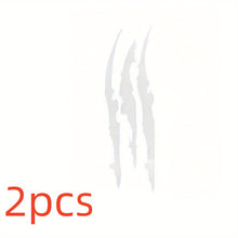 Load image into Gallery viewer, Vinyl Horror Claw Car Decals 2-Pack, Geometric Self-Adhesive Scratch Stickers for Vehicles - Glossy Finish, Horror Themed Embellishment, Half-Moon Shape, Suitable for Car Windows, Body, Motorcycles, Halloween Decor