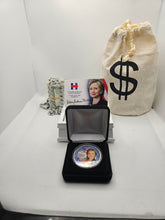 Load image into Gallery viewer, Hillary Clinton .999 Fine Silver Round 1 oz - Winged Liberty Head Coin Felt Case