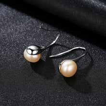 Load image into Gallery viewer, 925 Silver Natural Freshwater Pearl Drop Earrings For Women Fine Jewelry