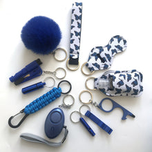 Load image into Gallery viewer, 12pcs Safety Keychain Full Set, Self Defense Security Keychain Set With Personal Alarm, Protective Keychain Accessories Gift For Women Valentines Gift