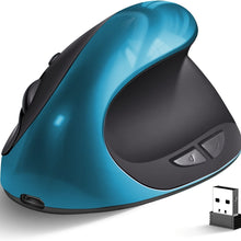 Load image into Gallery viewer, Ergonomic Mouse, Rechargeable Vertical Wireless Mouse Small Right Handed Computer Wireless Mouse for Laptop, Desktop, PC Purple