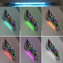 Load image into Gallery viewer, 1pc Multifunctional RGB Colorful Digital Remote Control Wall Clock (clock And Remote Control With Button Battery)