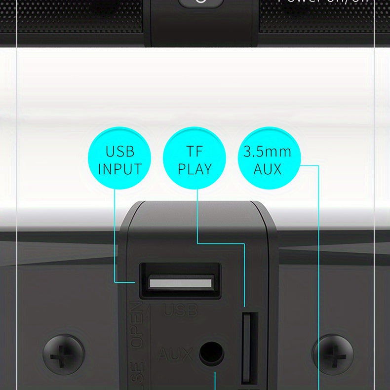 20W 3D Wireless Home Theater Computer Stereo Surround Speakers - Transformable into Two TV Speakers - Perfect Gift for Any Occasion