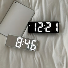 Load image into Gallery viewer, 1pc Smart Voice-Controlled LED Desk Clock with Snooze Function - Silent Digital Alarm for Bedroom & Office Use