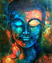 Load image into Gallery viewer, Colorful Flower Buddha 5D Round Diamond Painting DIY Handmade Cross Stitch Home Decor Religious Icon Ships from USA