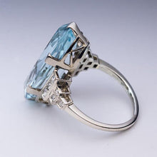 Load image into Gallery viewer, Light Sky Blue Female Wedding Ring Solitaire Band Oval Stone Engage Party Women Luxury Jewelry CZ Shine Great Gift