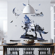 Load image into Gallery viewer, Self-Adhesive Silhouette Wolf Stickers Bedroom Living Room Decor Creative Personality Wall Decor Office Decoration Home Decor