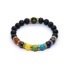 Load image into Gallery viewer, 7 Chakra Bracelet with Meaning Card for Men Women Natural Crystal Healing Anxiety Jewelry Mandala Yoga Meditation Bracelet Gift