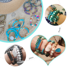 Load image into Gallery viewer, 5pc Designer Hobo Beaded Bracelet Set Natural Stone Bracelets Bangles Set For Women Fashionable Every Day Jewelry