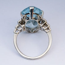 Load image into Gallery viewer, Light Sky Blue Female Wedding Ring Solitaire Band Oval Stone Engage Party Women Luxury Jewelry CZ Shine Great Gift