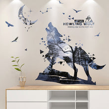 Load image into Gallery viewer, Self-Adhesive Silhouette Wolf Stickers Bedroom Living Room Decor Creative Personality Wall Decor Office Decoration Home Decor