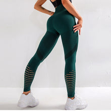 Load image into Gallery viewer, Sexy High Waist Fitness Leggings Women Seamless Leggings Hollow Printed Workout Slim Pants Spandex Elastic ityWorkout Socks