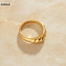 Load image into Gallery viewer, Gold Plated Rings For Women Golden Silver Twist Ring Finger Fashion Jewelry Finger Accessories Gifts Stylish Rings For Sale