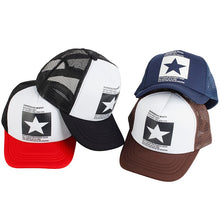 Load image into Gallery viewer, Geebro Fashion Five Point Star Pattern Baseball Cap Outdoor Baseball Hat Breathable Men Women Summer Mesh SnapbackCaps