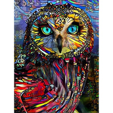 Load image into Gallery viewer, Owl Full Round Drill 5D DIY Diamond Painting Bird Cross Stitch Embroidery Animal Picture 30x40cm Ships from USA