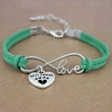 Load image into Gallery viewer, Dog Paws Best Friends Heart Unicorn Animal Infinity Love Charm Bracelets Jewelry Women Men Girl Boy Unisex Gift 20 Colors