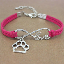 Load image into Gallery viewer, Dog Paws Best Friends Heart Unicorn Animal Infinity Love Charm Bracelets Jewelry Women Men Girl Boy Unisex Gift 20 Colors