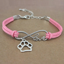 Load image into Gallery viewer, Dog Paws Best Friends Heart Unicorn Animal Infinity Love Charm Bracelets Jewelry Women Men Girl Boy Unisex Gift 20 Colors