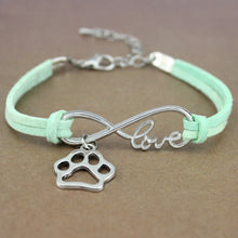 Load image into Gallery viewer, Dog Paws Best Friends Heart Unicorn Animal Infinity Love Charm Bracelets Jewelry Women Men Girl Boy Unisex Gift 20 Colors