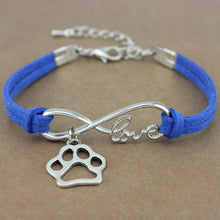 Load image into Gallery viewer, Dog Paws Best Friends Heart Unicorn Animal Infinity Love Charm Bracelets Jewelry Women Men Girl Boy Unisex Gift 20 Colors