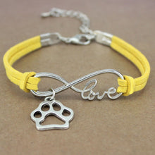 Load image into Gallery viewer, Dog Paws Best Friends Heart Unicorn Animal Infinity Love Charm Bracelets Jewelry Women Men Girl Boy Unisex Gift 20 Colors
