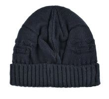 Load image into Gallery viewer, Cool Skull Emblem Hats for Men Women Teen Knitted Wool Beanies Plus Velvet Bone Solid Color Hip-Hop Cap Winter Hat Skull Pattern Cap