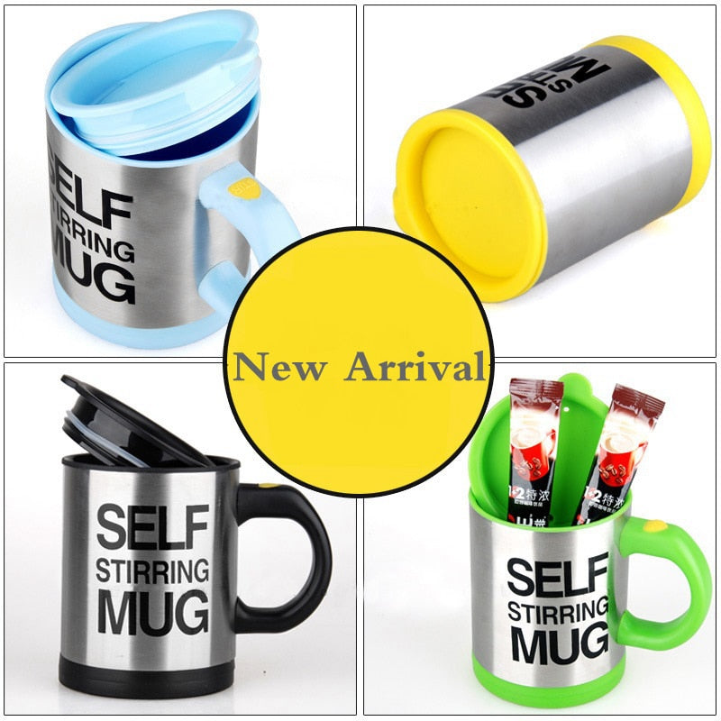 400ml Automatic Self Stirring Coffee Mug Liquid Mixing Stainless Steel Thermal Cup Electric Double Insulated Smart Cup