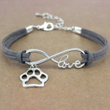 Load image into Gallery viewer, Dog Paws Best Friends Heart Unicorn Animal Infinity Love Charm Bracelets Jewelry Women Men Girl Boy Unisex Gift 20 Colors