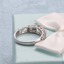 Load image into Gallery viewer, CC Vintage Ring For Women Palace Pattern Silver Color Wedding Engagement Ring Zirconia Bridal Jewelry Great Gift