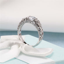 Load image into Gallery viewer, CC Vintage Ring For Women Palace Pattern Silver Color Wedding Engagement Ring Zirconia Bridal Jewelry Great Gift