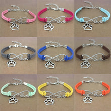 Load image into Gallery viewer, Dog Paws Best Friends Heart Unicorn Animal Infinity Love Charm Bracelets Jewelry Women Men Girl Boy Unisex Gift 20 Colors