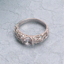 Load image into Gallery viewer, CC Vintage Ring For Women Palace Pattern Silver Color Wedding Engagement Ring Zirconia Bridal Jewelry Great Gift