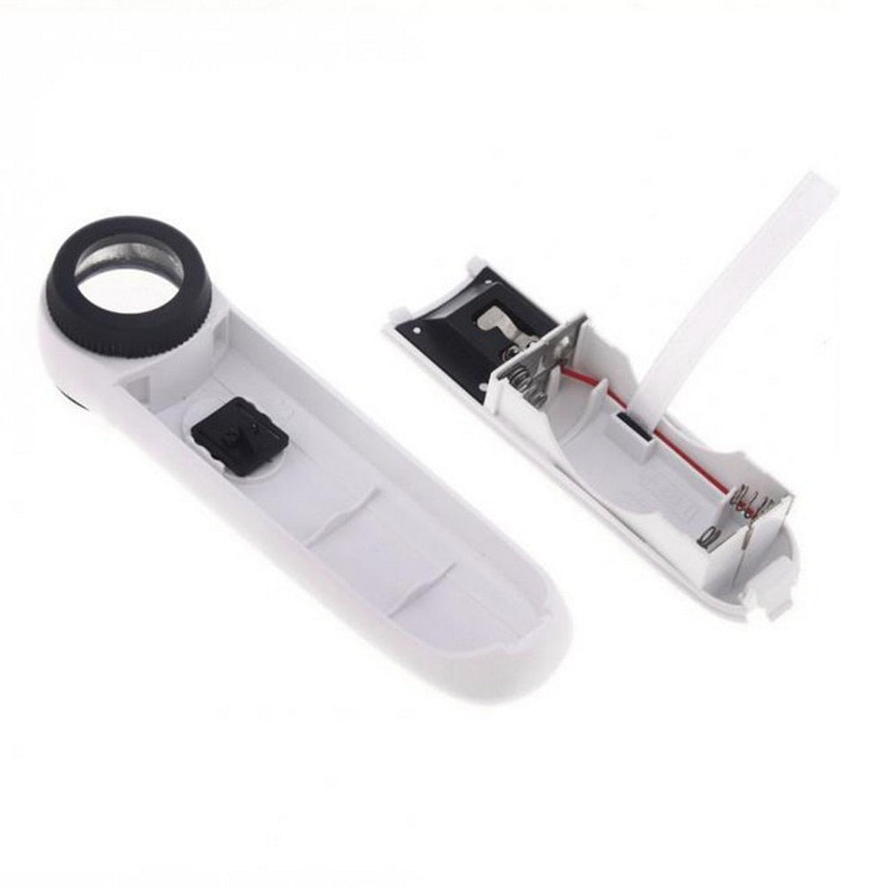 LED Light Magnifying Glass 40x 3.5mm Handheld Microscope Magnifier Illuminated lamp For Circuit Boards Hallmarks Jewelry