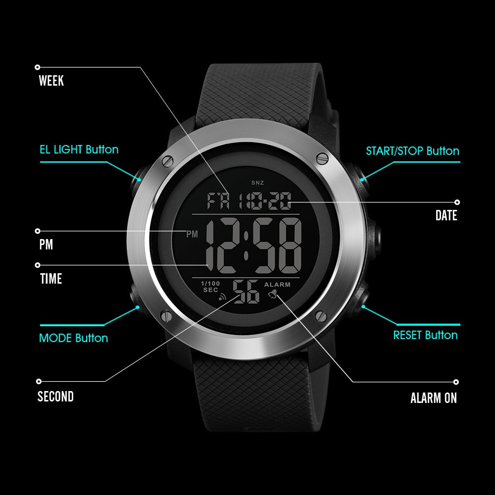 Top Brand Waterproof LED Digital Sports Watches Men Fashion Casual Men's Luxury Wristwatches Clock Man Relogio Masculino