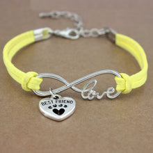 Load image into Gallery viewer, Dog Paws Best Friends Heart Unicorn Animal Infinity Love Charm Bracelets Jewelry Women Men Girl Boy Unisex Gift 20 Colors