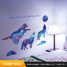 Load image into Gallery viewer, Self-Adhesive Silhouette Wolf Stickers Bedroom Living Room Decor Creative Personality Wall Decor Office Decoration Home Decor