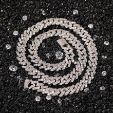 Load image into Gallery viewer, Hiphop Bling 9mm Buckle Link Pave Iced CZ Cuban Link Necklace Gold Plated Luxury Bling Jewelry Hiphop Fashion For Men