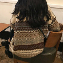 Load image into Gallery viewer, Vintage Look Sweaters Women Pullover Winter Striped Jumpers Todays Style Loose Pullover Knitwear Casual Loose Sweater Pull Femme