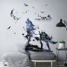 Load image into Gallery viewer, Self-Adhesive Silhouette Wolf Stickers Bedroom Living Room Decor Creative Personality Wall Decor Office Decoration Home Decor