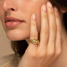 Load image into Gallery viewer, Gold Plated Rings For Women Golden Silver Twist Ring Finger Fashion Jewelry Finger Accessories Gifts Stylish Rings For Sale