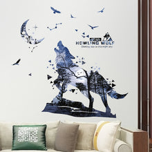 Load image into Gallery viewer, Self-Adhesive Silhouette Wolf Stickers Bedroom Living Room Decor Creative Personality Wall Decor Office Decoration Home Decor