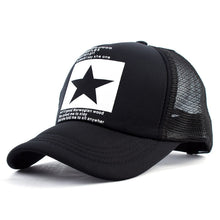 Load image into Gallery viewer, Geebro Fashion Five Point Star Pattern Baseball Cap Outdoor Baseball Hat Breathable Men Women Summer Mesh SnapbackCaps