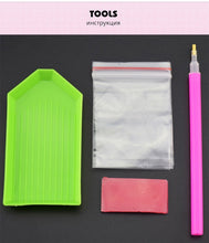 Load image into Gallery viewer, 5D DIY Diamond Painting Colorful Cat Full Round Diamond Embroidery Cross Stitch Do It Yourself Craft Kit Pet Picture Ships from USA