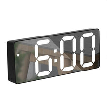 Load image into Gallery viewer, Mirror Face Digital Alarm Clock Desk Table Clock LED Screen Clocks for Bedroom Bedside Alarm Clocks Snooze Function Electronics