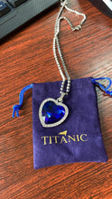 Load image into Gallery viewer, Titanic Heart of the Ocean Necklace Blue Heart Love Forever Pendant Necklace for Women Velvet Box Jewelry Gifts Movie Memorabilia