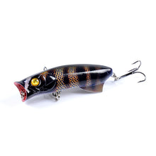 Load image into Gallery viewer, 1pc Floathing Lure with Treble Hook 3D Printed Topwater Popper Fishing Lure 7.8cm 11.5g Hard Bait Plastic Fishing Tackle Crankbait 7 Colors