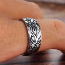 Load image into Gallery viewer, All Seeing Eye Fashion Rings for Women Men Retro Hip-Hop Personality Ring Engraved Retro Hipster Ring Hollow Cross Rings