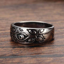 Load image into Gallery viewer, All Seeing Eye Fashion Rings for Women Men Retro Hip-Hop Personality Ring Engraved Retro Hipster Ring Hollow Cross Rings